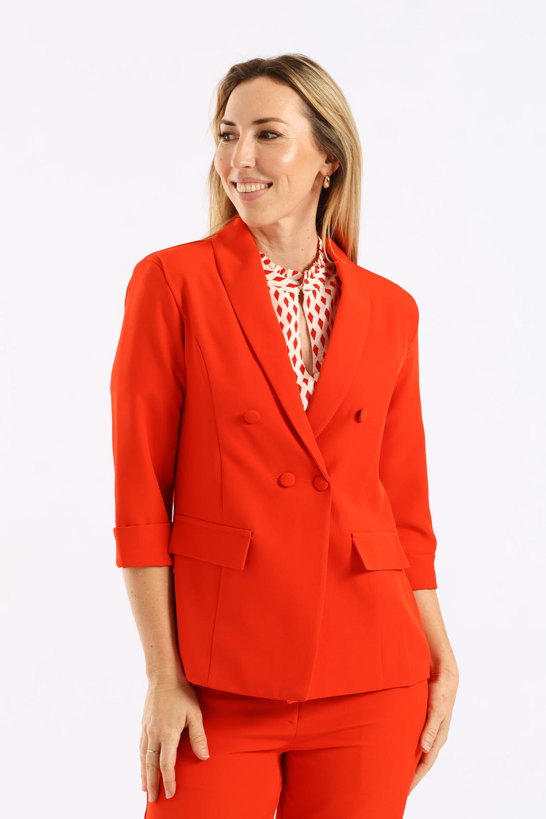 Turn Up Blazer - Red