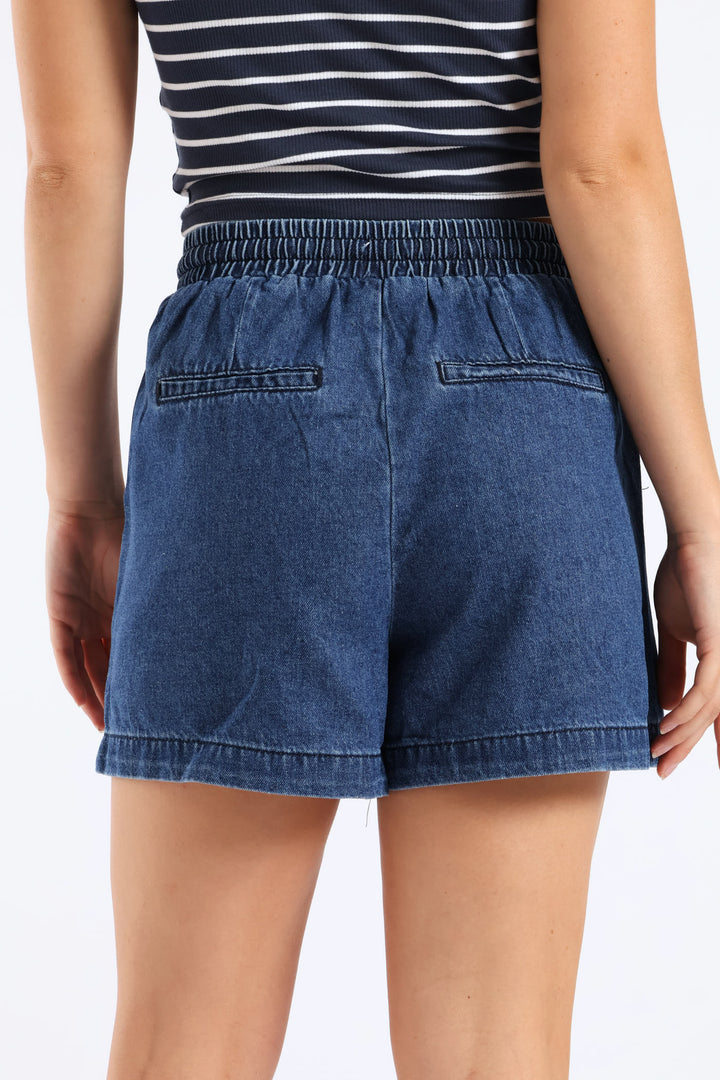 Denim Cheeky Short - Salty Dark Wash