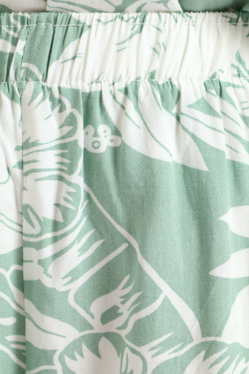 Viscose Floral Cami & Short Set - Duck Egg