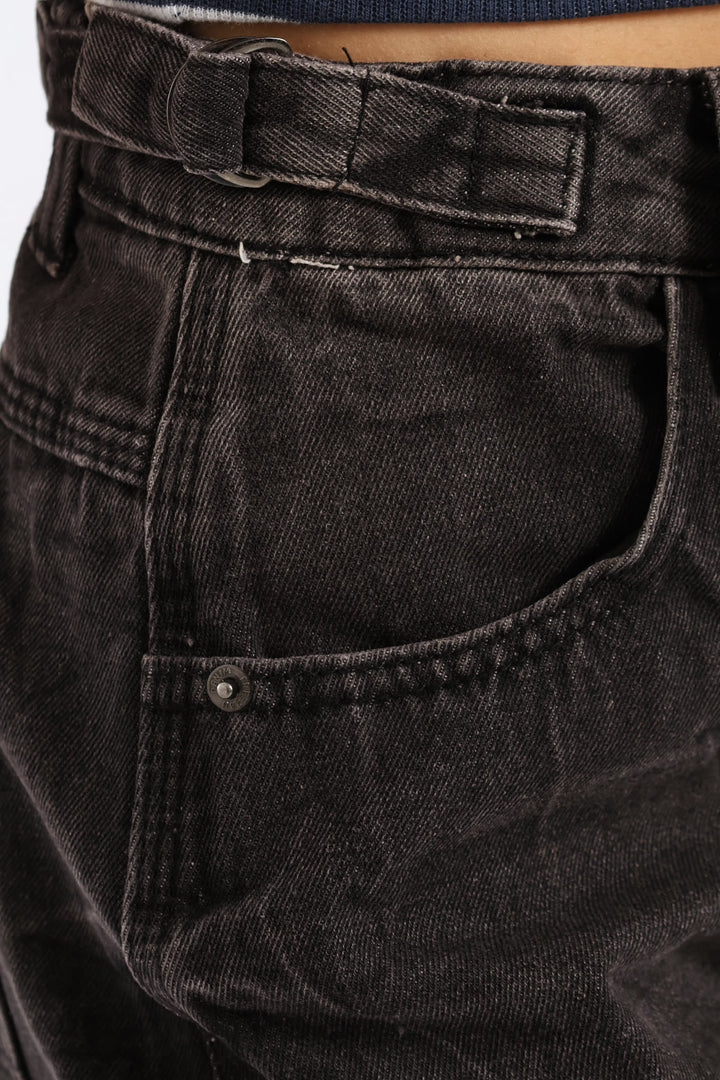 Wide Balloon Carpenter Jean - Salty Black