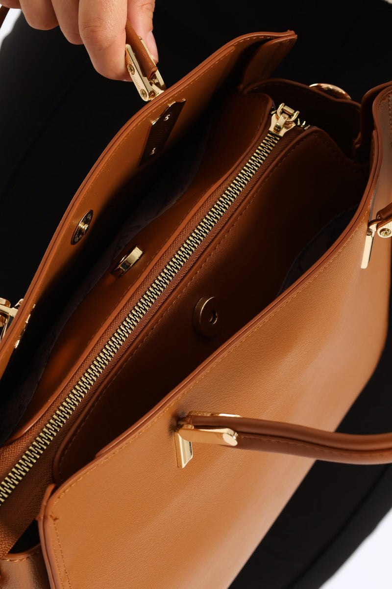 Valeria Structured Bag - Brown