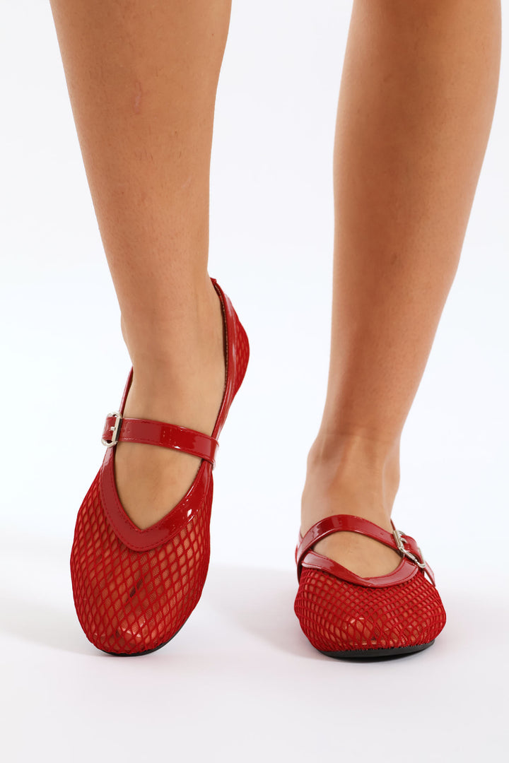 Plain Mesh Pump - Red