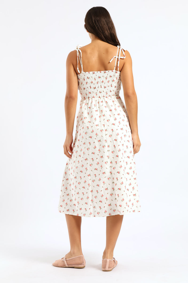 Spaghetti Strap Mini Dress - Cream