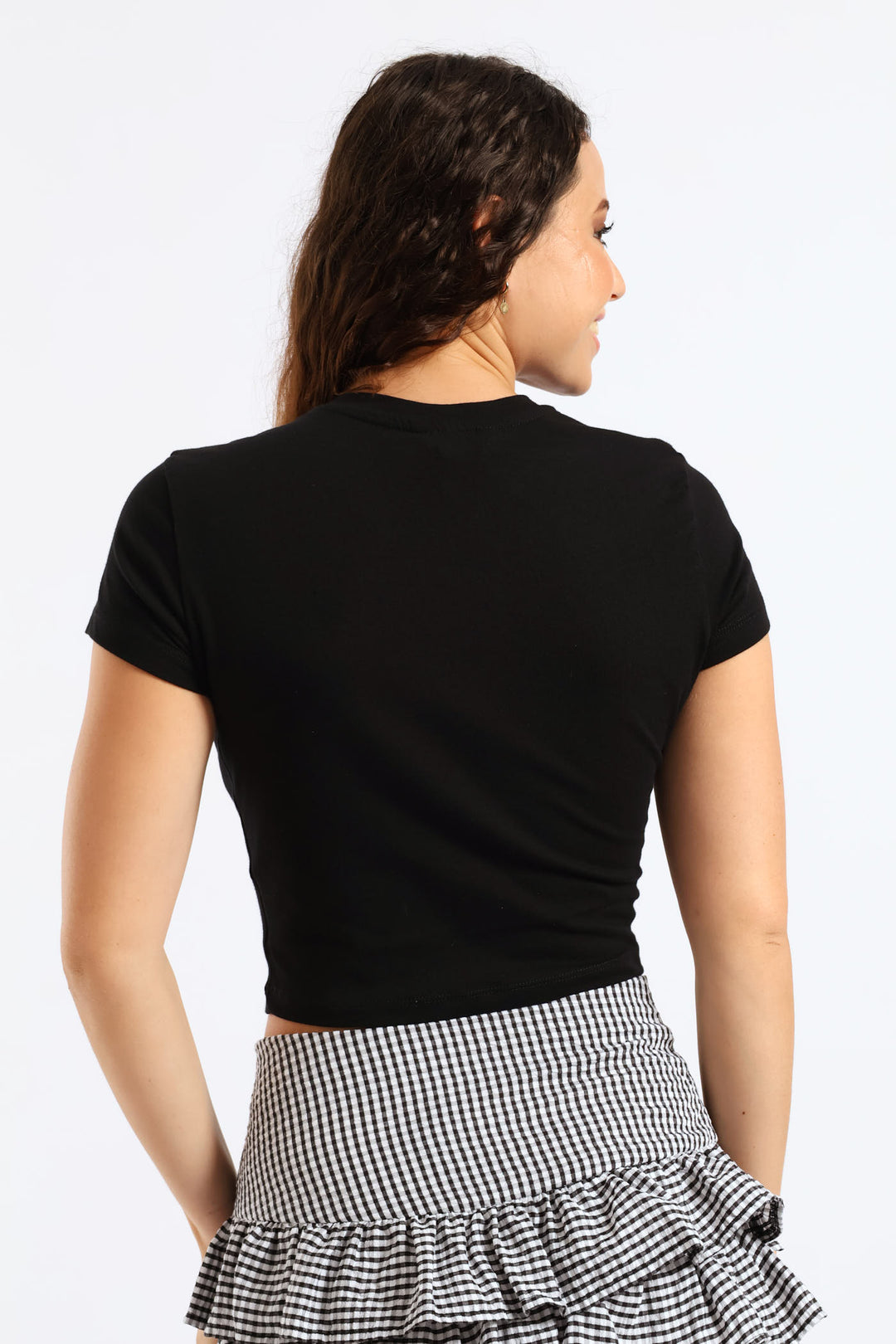 Cotton Lycra Basic Baby Tee - Black