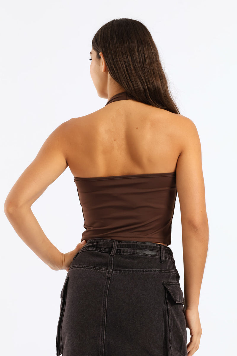 Halter Top - Chocolate