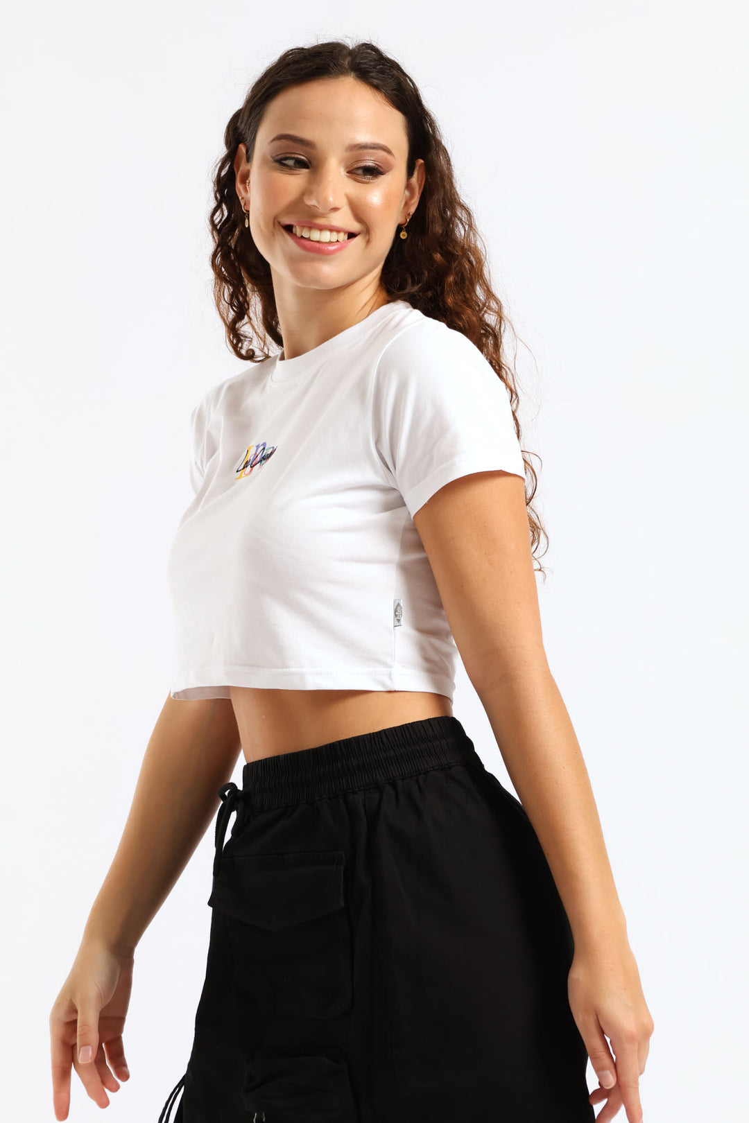 Micro Crop Fit T-Shirt - White