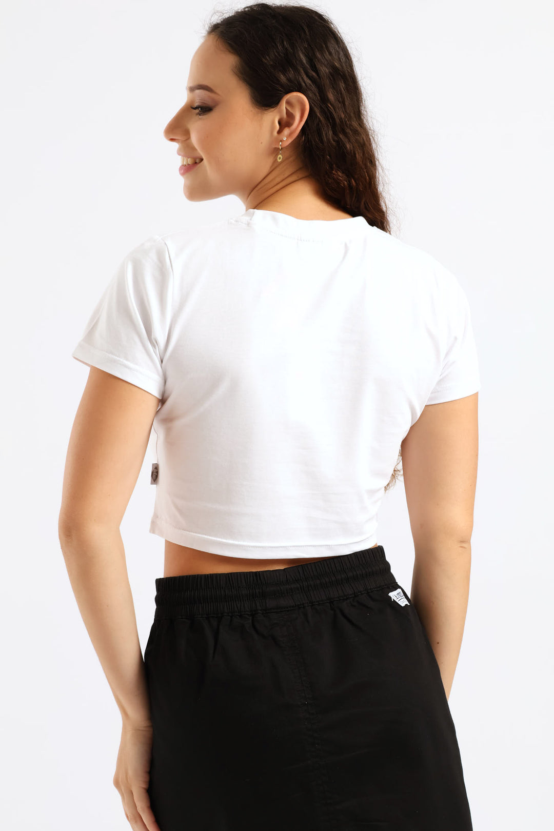 Micro Crop Fit T-Shirt - White
