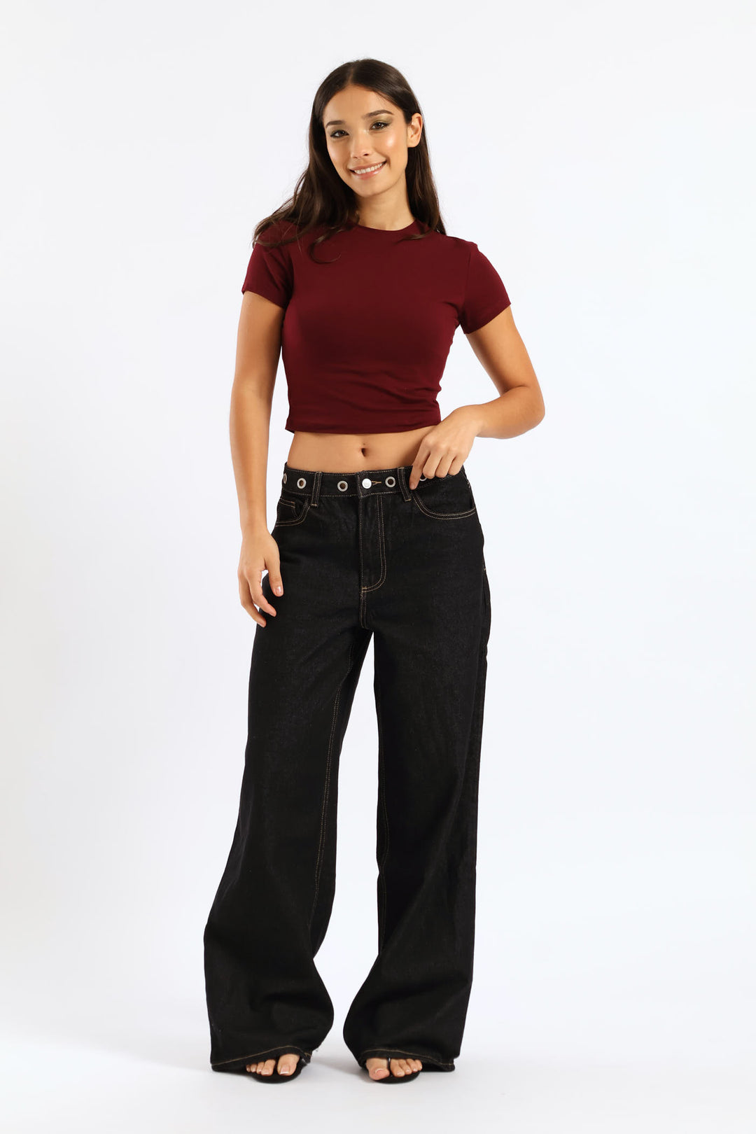 Basic Baby Tee - Burgundy