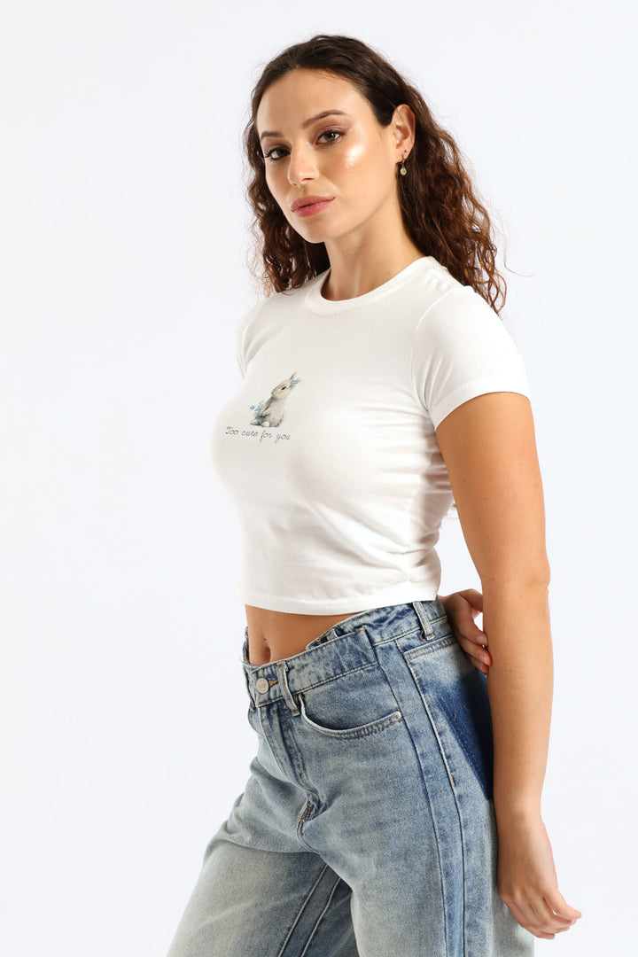 Regular Baby Tee - White