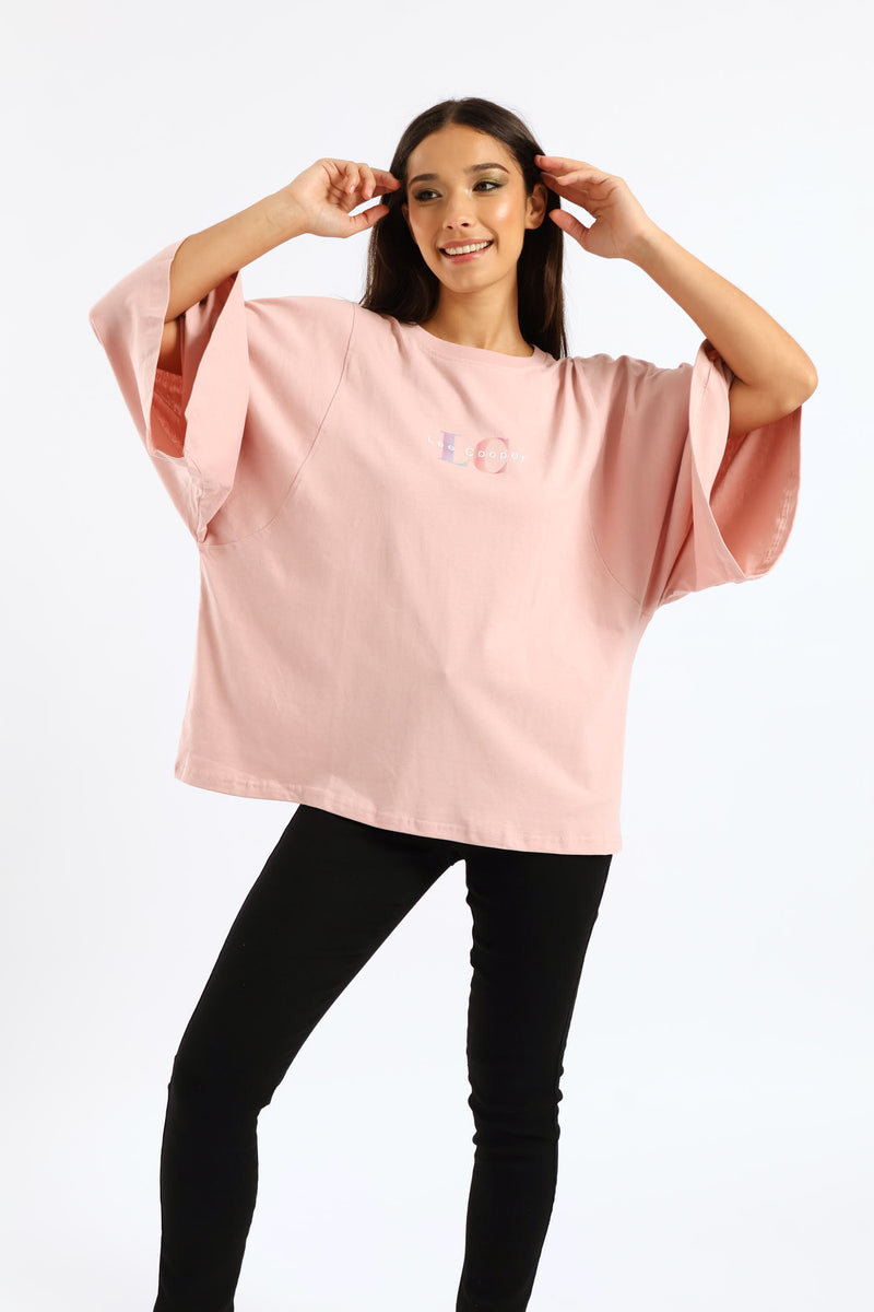 Oversized Fit T-Shirt - Pink