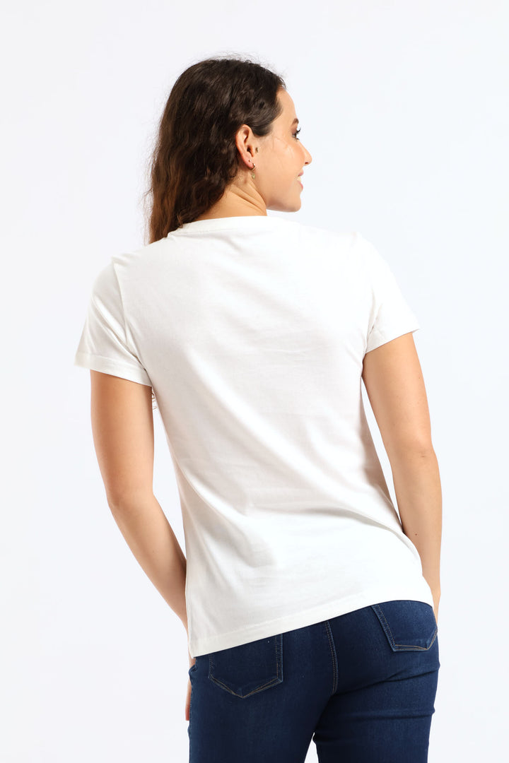 Graphic Gradient Tee - White