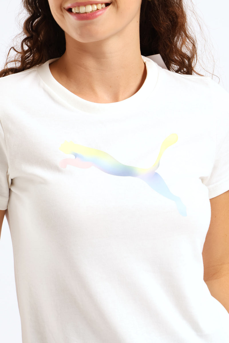 Graphic Gradient Tee - White