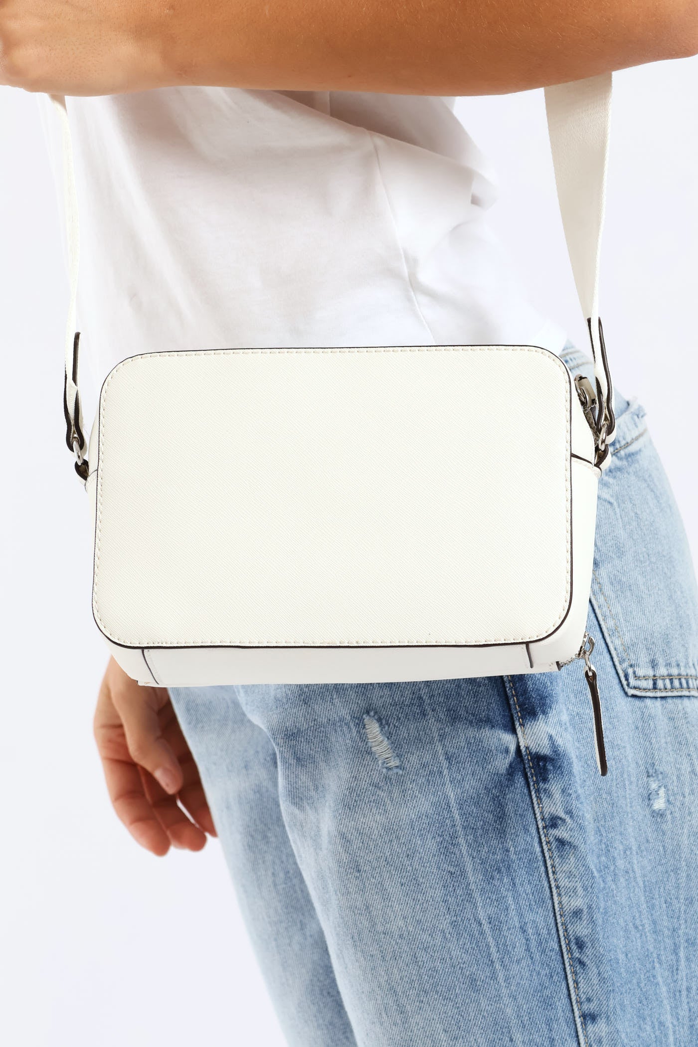 Ladies Viviette Mini Double Zip Crossbody Bag - White – Edgars