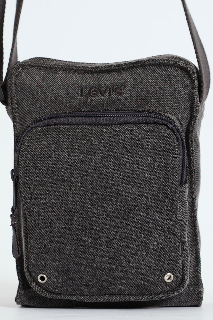 Small Zip Crossbody Bag - Dark Grey