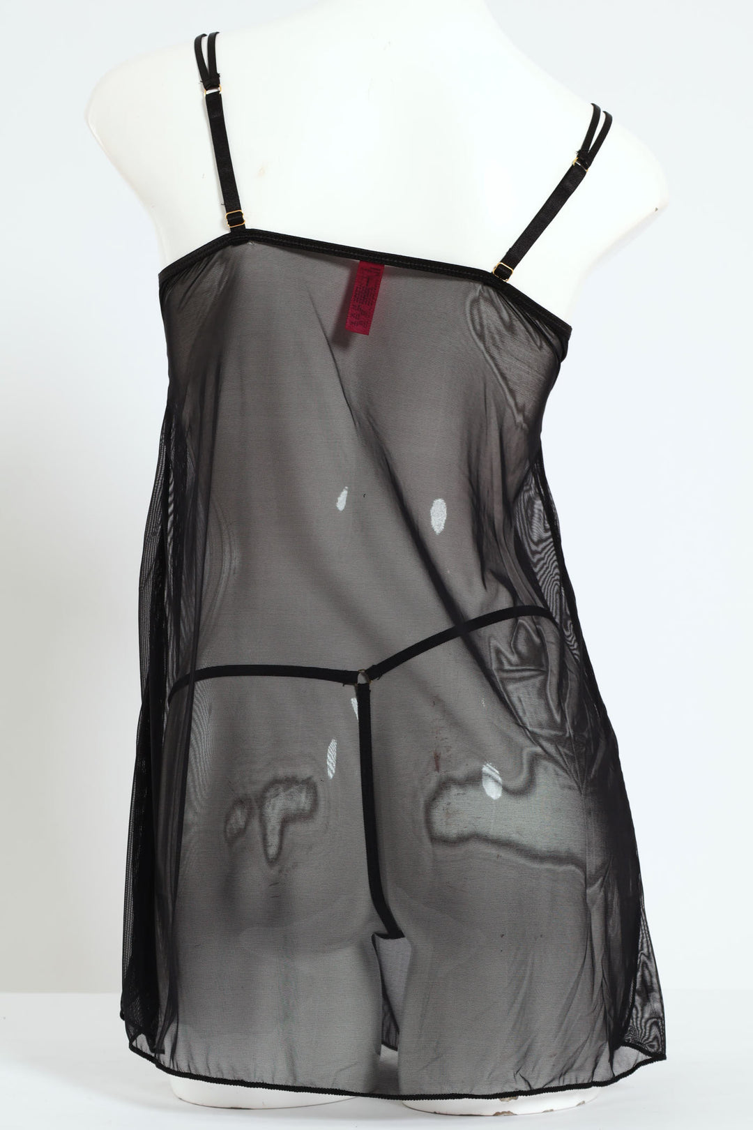 Chemise & T-String Set - Black