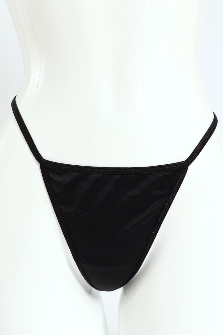 Chemise & T-String Set - Black