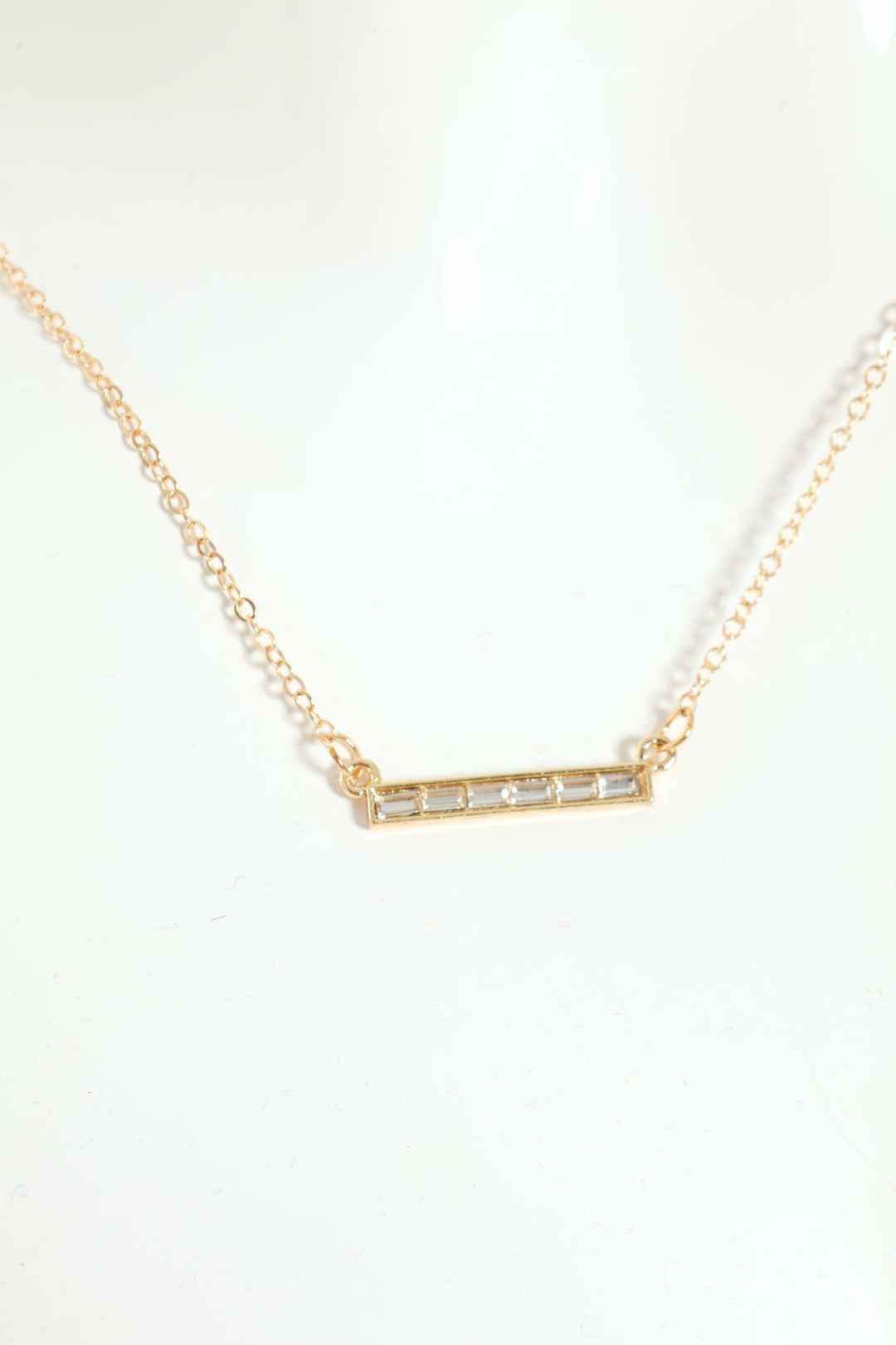 Diamante Bar Necklace - Gold