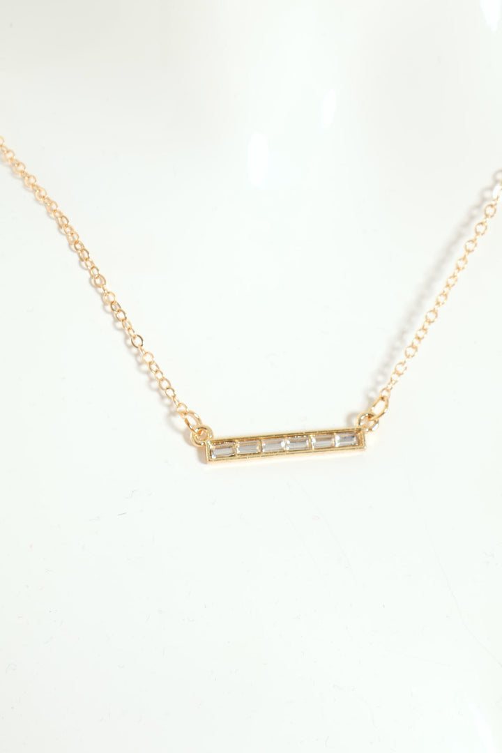 Diamante Bar Necklace - Gold