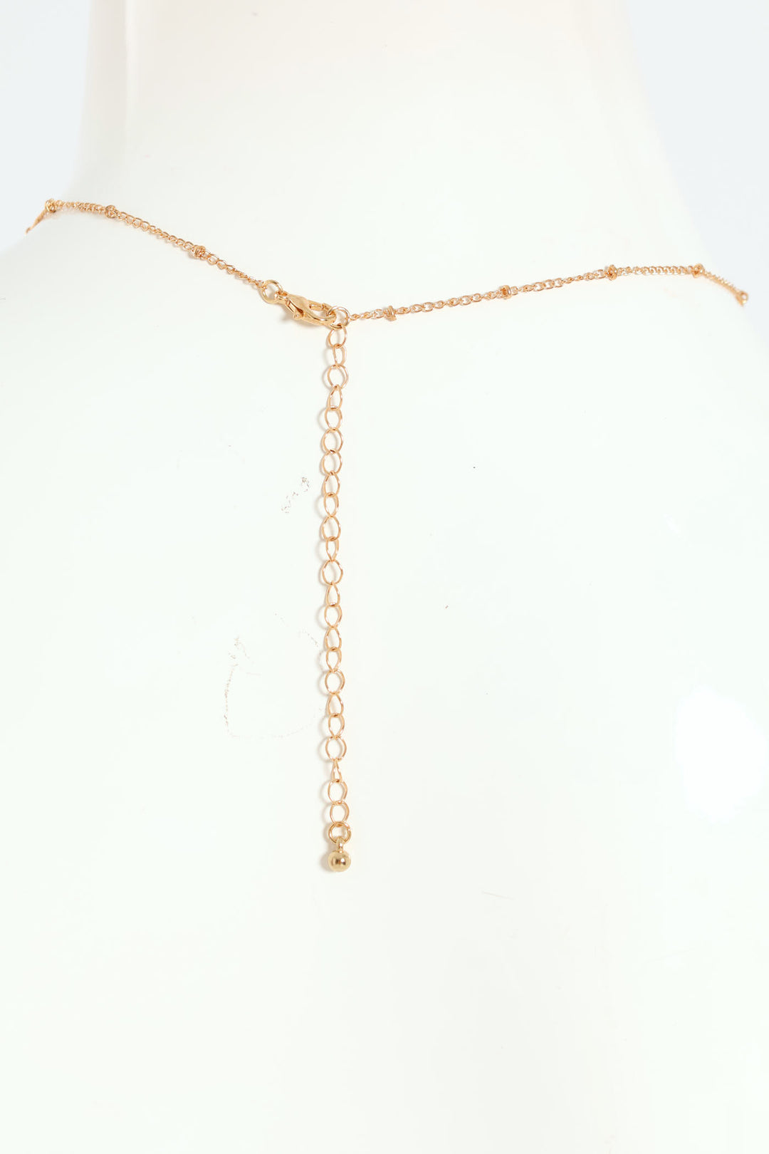 2 Pack Pearl Bead Pendant Necklace & Earring Set - Gold