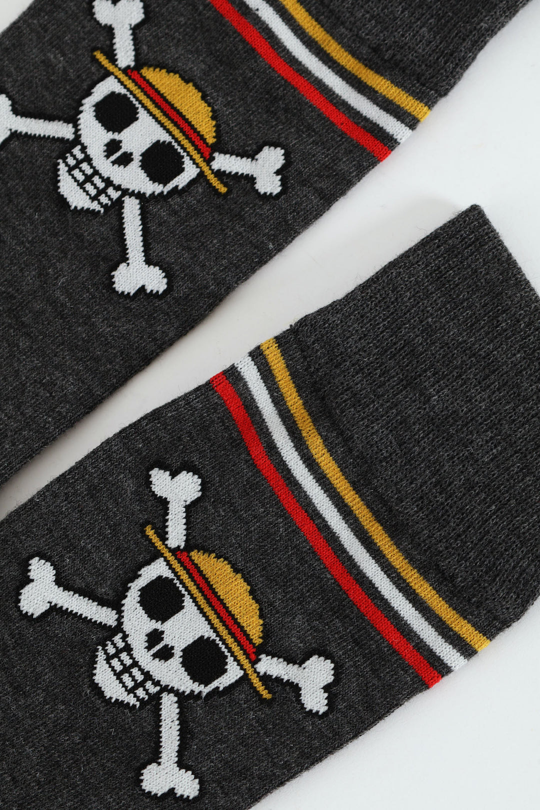 Single Skull Anklet Socks - Grey