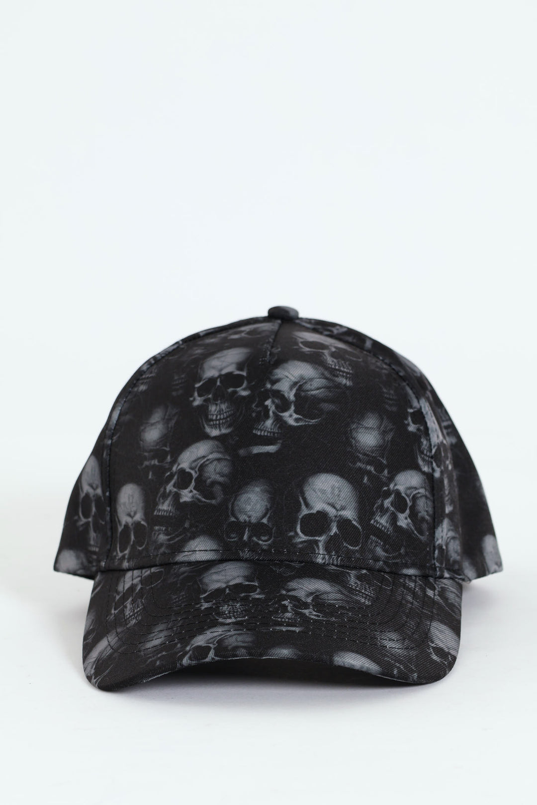 Skull Print Cap - Black/Grey