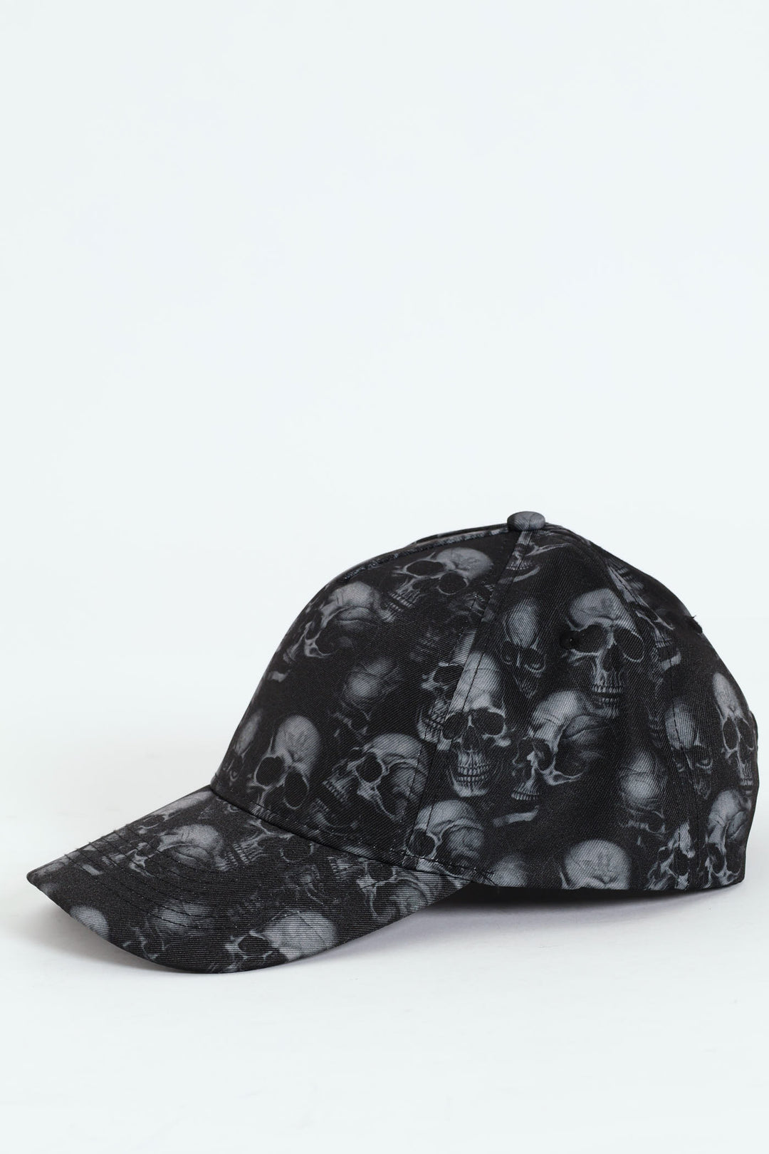 Skull Print Cap - Black/Grey