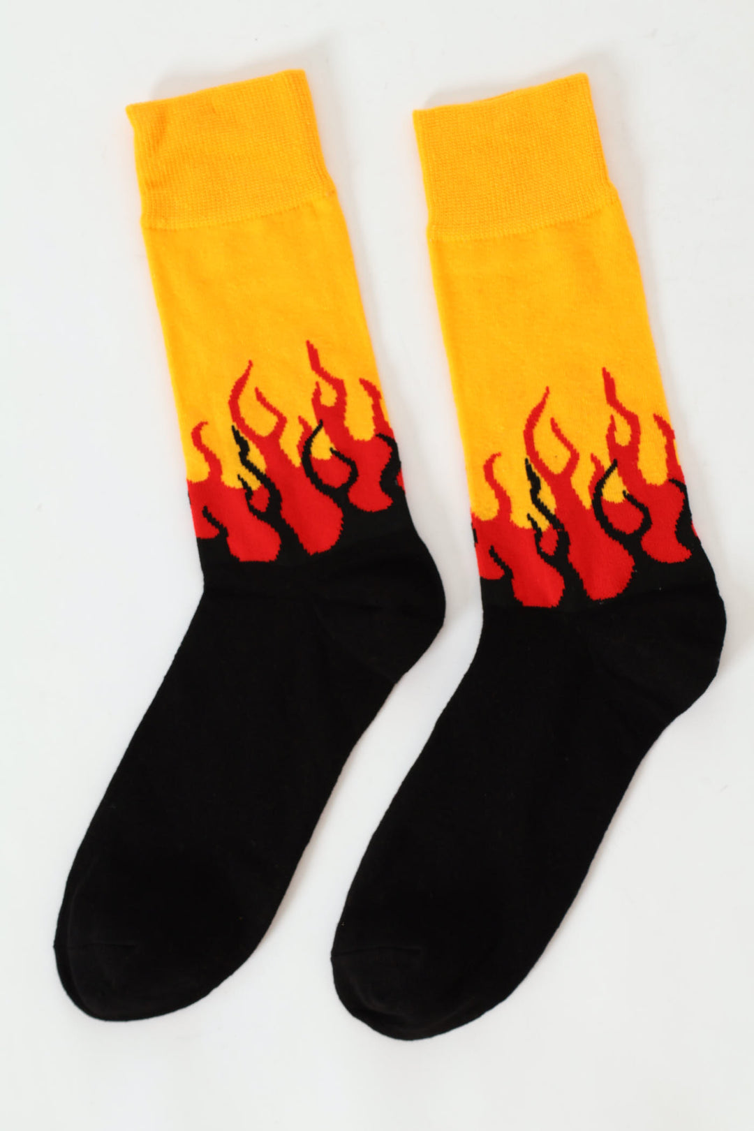 Single Flames Anklet Socks - Black