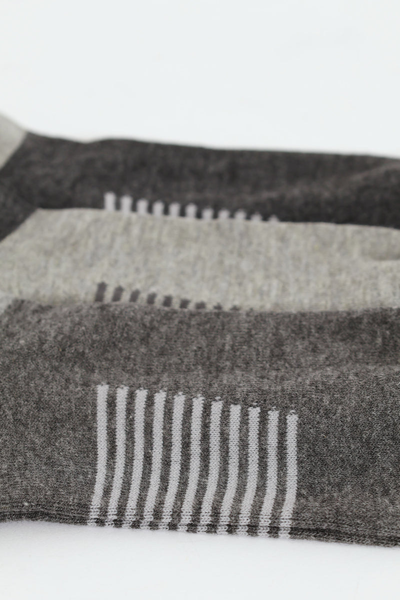 3 Pack Design Lowcut Socks - Grey