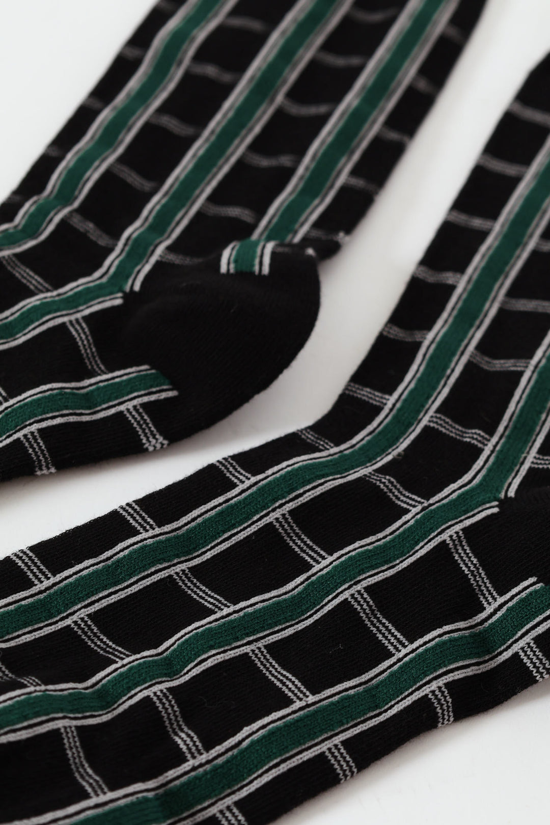 Single Check Socks - Black/Grey
