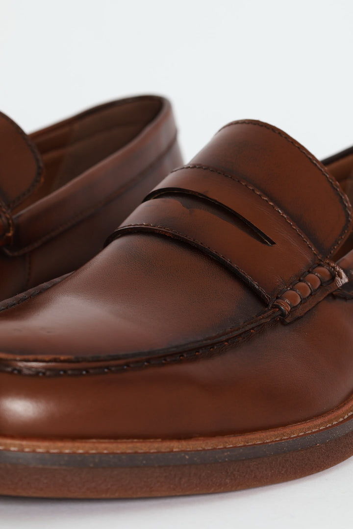Penny Moccasin Formal Shoe - Brown