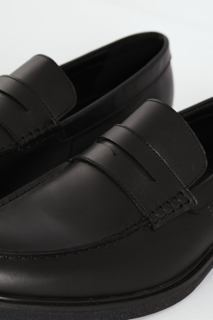 Penny Moccasin Formal Shoe - Black