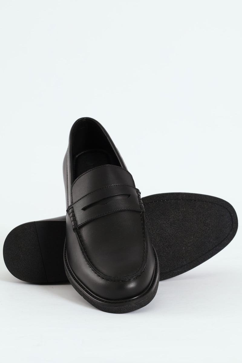Penny Moccasin Formal Shoe - Black