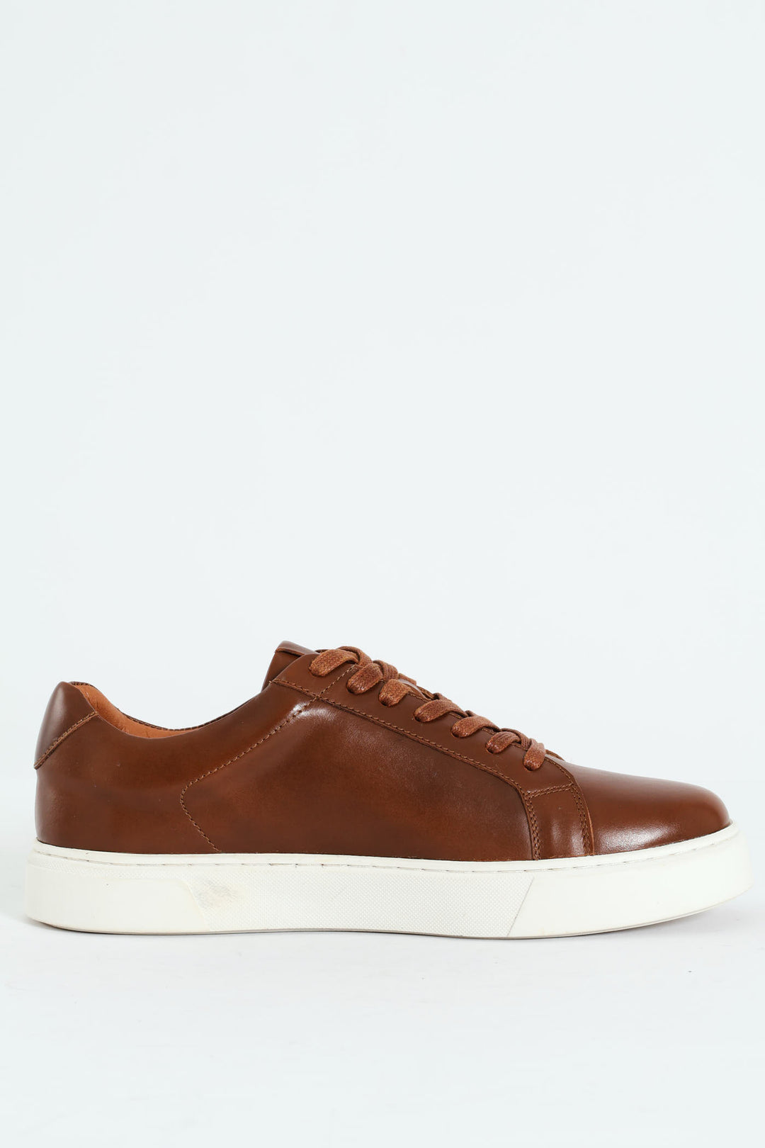 Leather Lace Up Sneaker - Brown