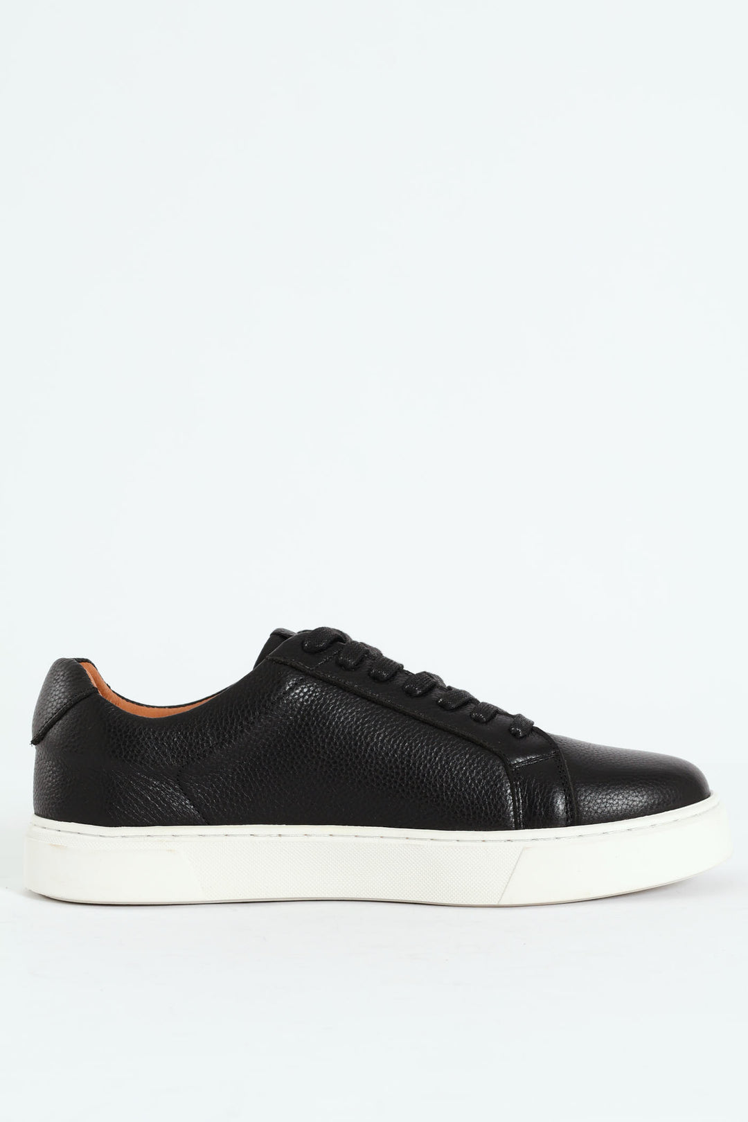 Leather Lace Up Sneaker - Black