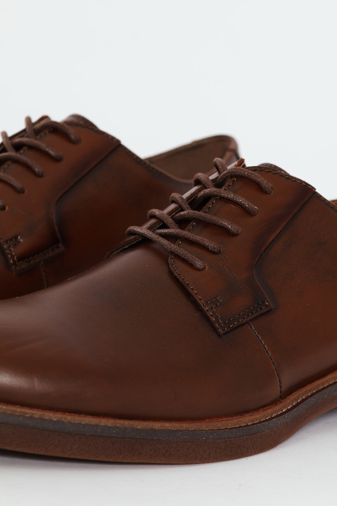 Lace Up Derby Formal Shoe - Brown