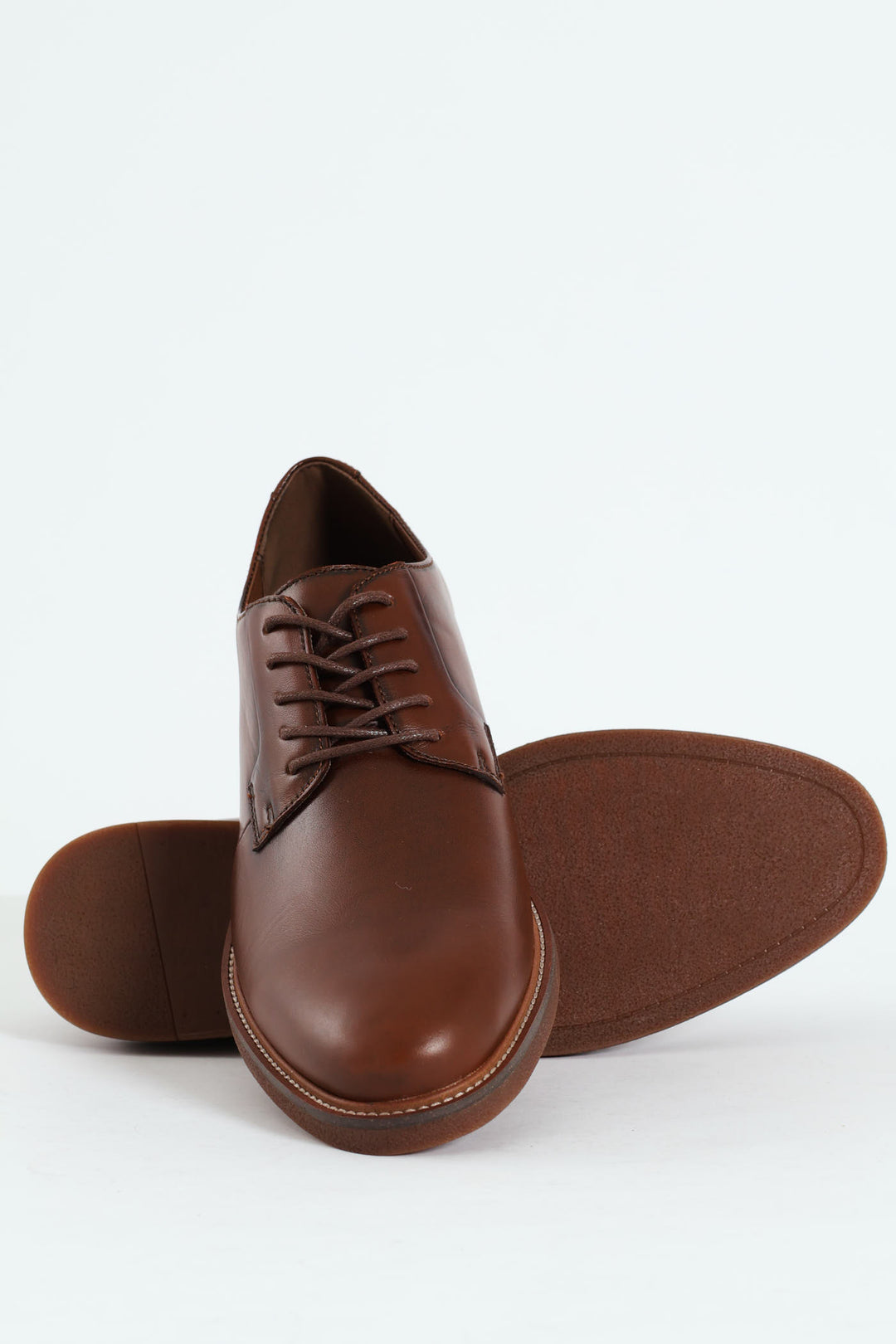 Lace Up Derby Formal Shoe - Brown