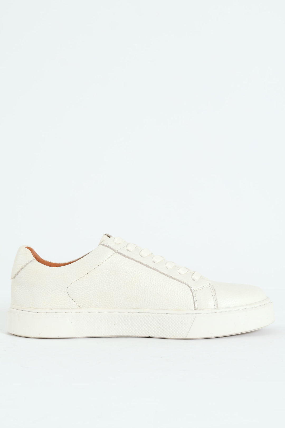 Leather Lace Up Sneaker - White