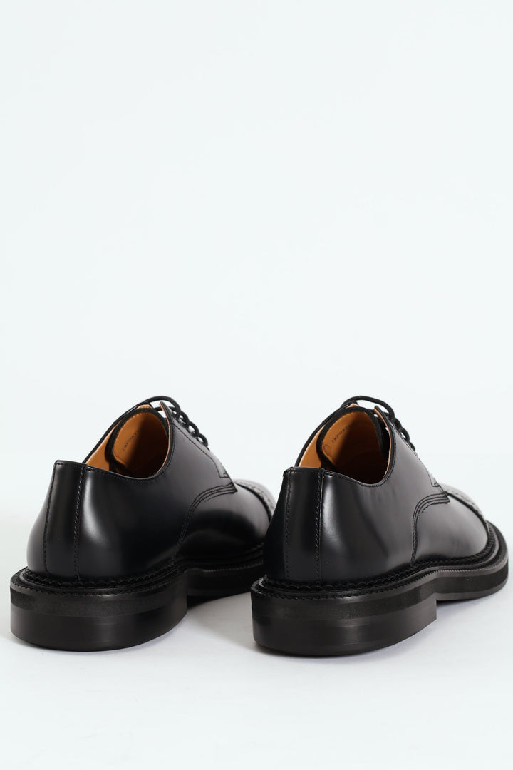 Toe Cap Chunky Formal Shoe - Black