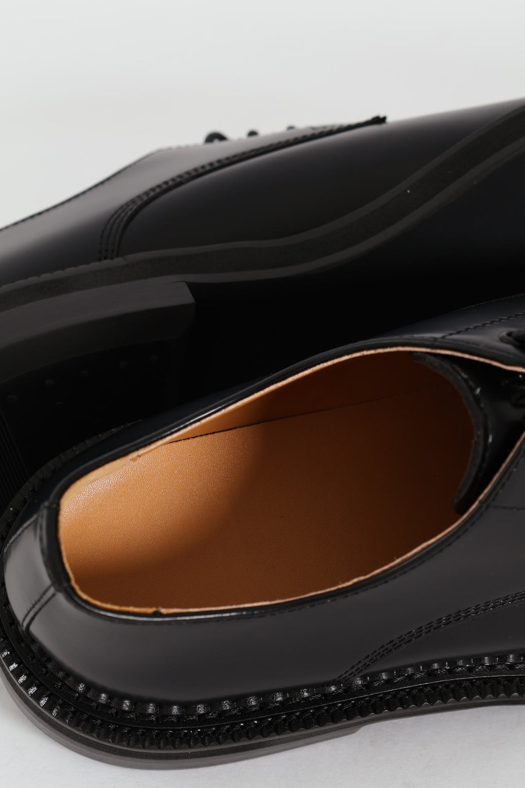 Toe Cap Chunky Formal Shoe - Black