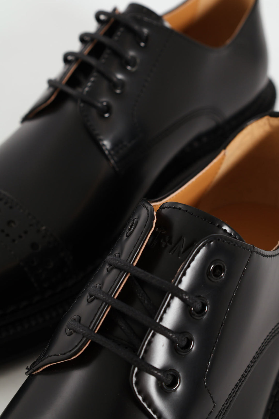 Toe Cap Chunky Formal Shoe - Black