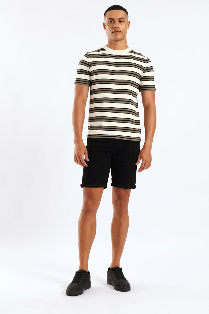 Basic Denim Shorts - Black