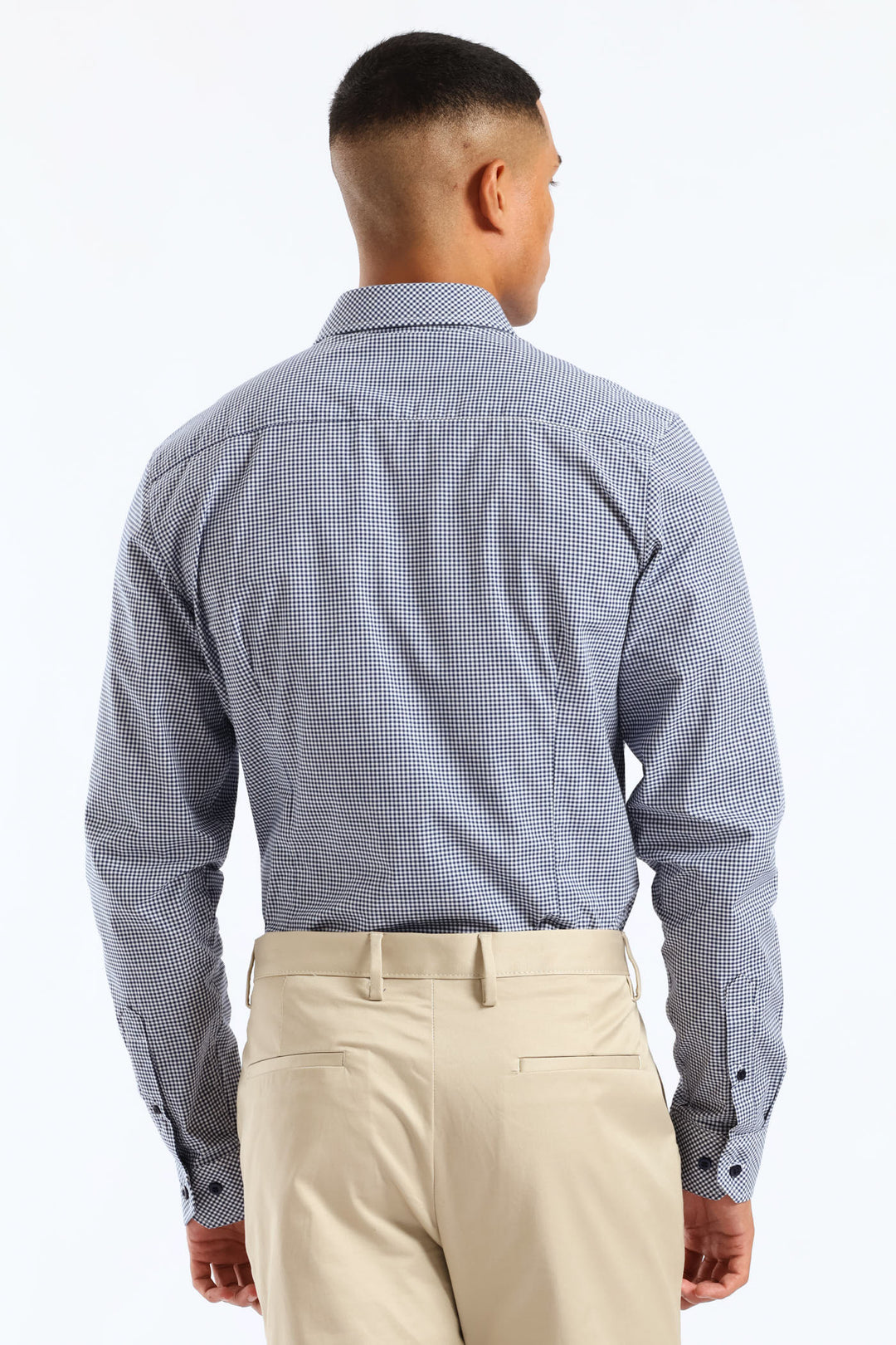 Mini Check Printed Shirt - Navy/White