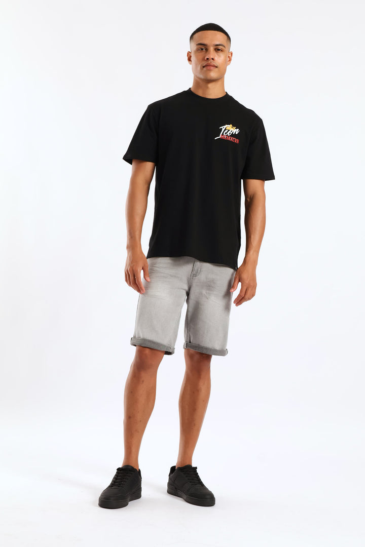 Denim Shorts - Light Grey