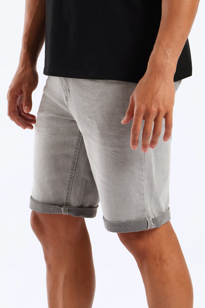 Denim Shorts - Light Grey
