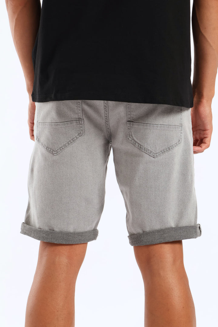 Denim Shorts - Light Grey