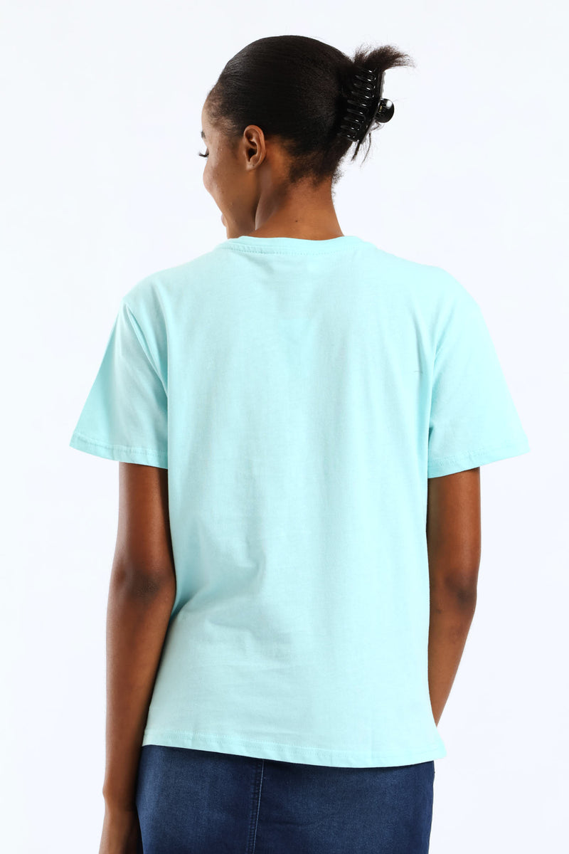 Sea Market Shell Tee - Aqua