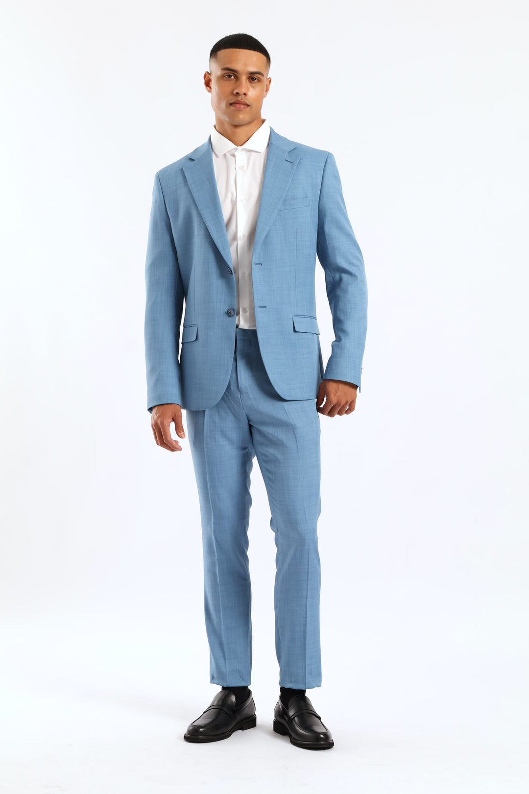 Slim Fit Essential Suit Jacket - Mid Blue