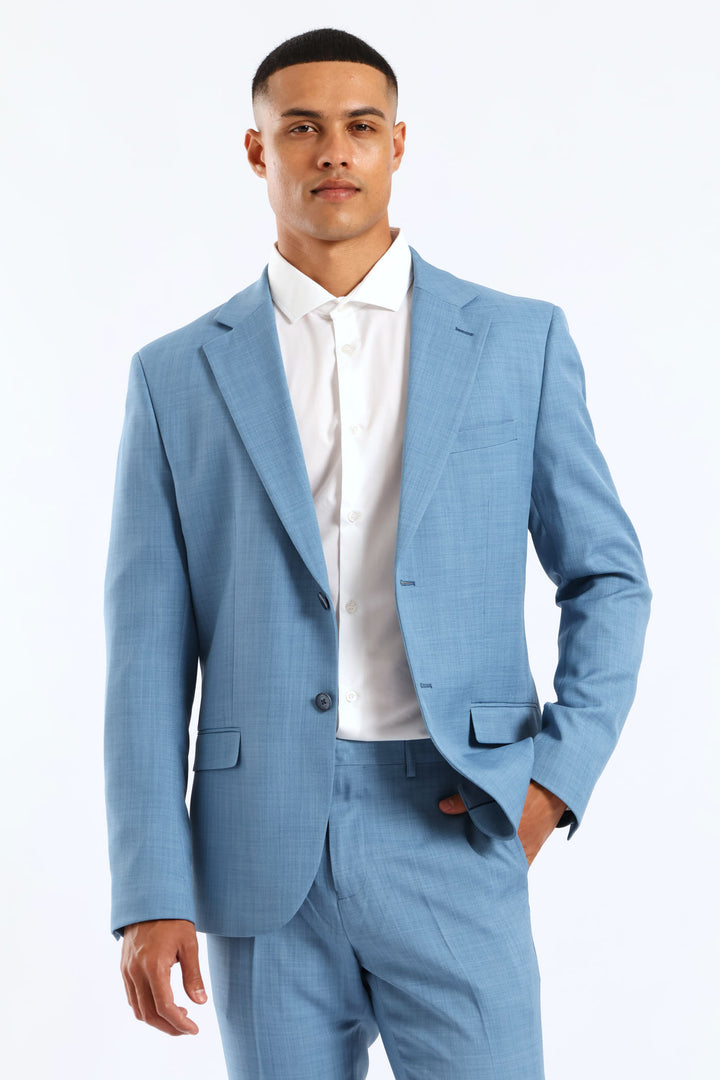 Slim Fit Essential Suit Jacket - Mid Blue