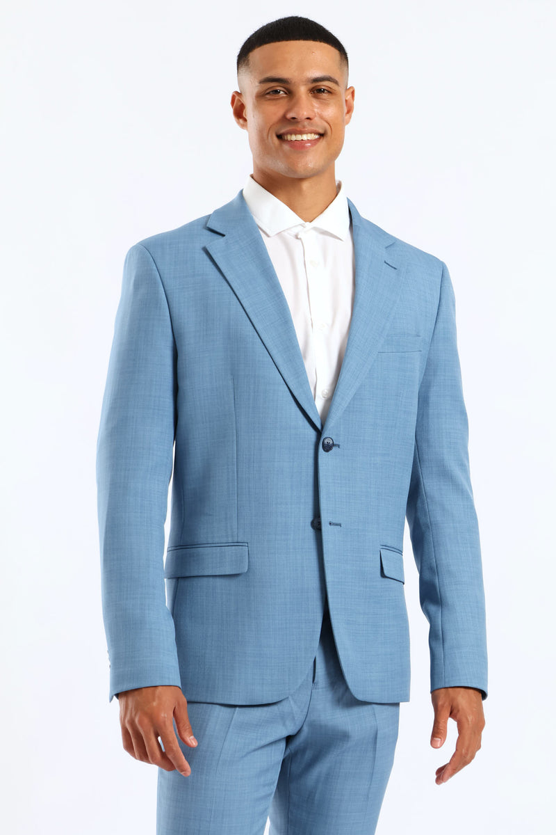Slim Fit Essential Suit Jacket - Mid Blue