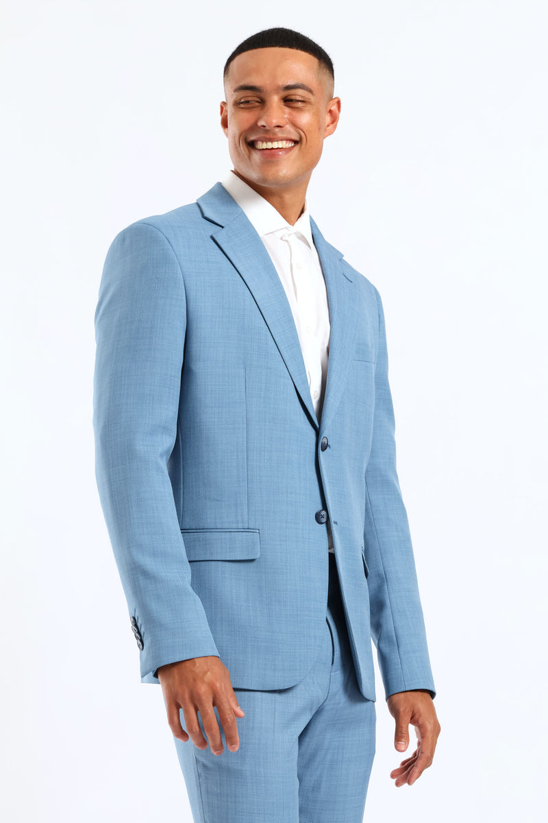 Slim Fit Essential Suit Jacket - Mid Blue